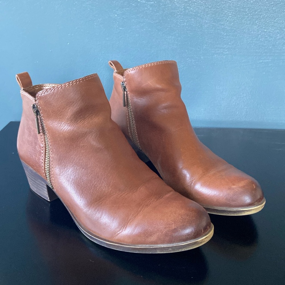 Lucky Brand Basel Ankle Bootie- Toffee Leather